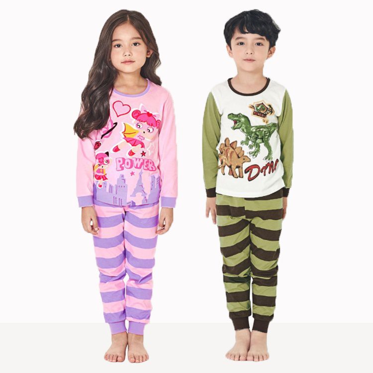 Đồ bộ dài mỏng cho bé trai, bé gái Unifriend Hàn Quốc UniT05, 100% cotton.