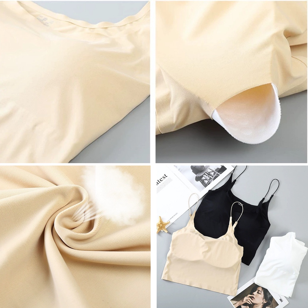 Áo 2 dây đơn mảnh chất su cực đẹp có đệm ngực, dáng croptop thời trang Havana FLA71