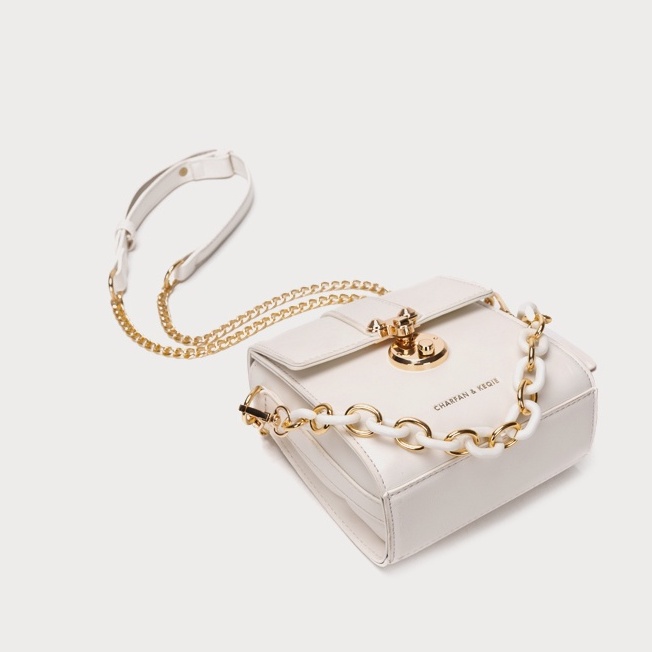 🌸Hàng Order🌸 Túi Xách Nữ CEEKAY Da Trơn Khóa Nắp Gập Quai Sách Kèm Quai Da Phối Xích Sang Chảnh Nữ Tính 🌸Hàng Quảng Châu