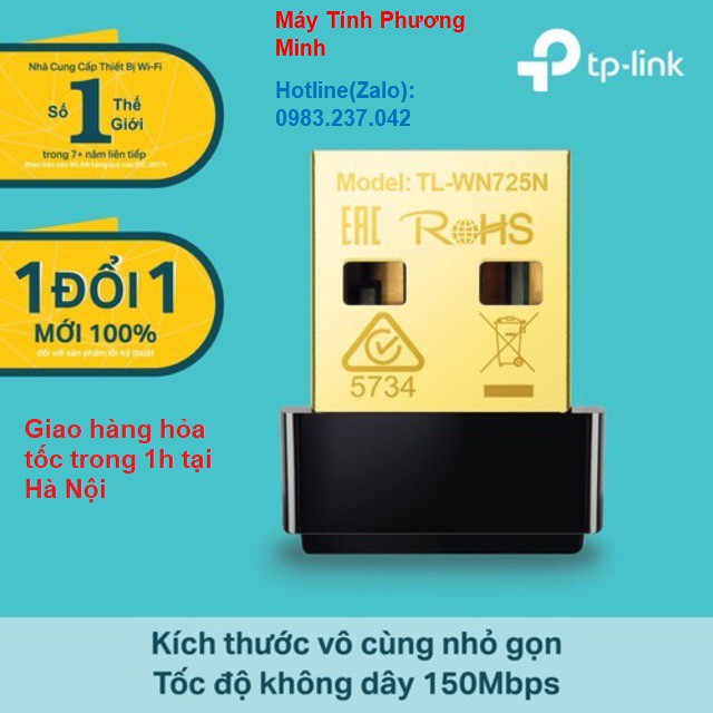 Usb thu Wifi Tplink TL- WN 725N _ Bảo hành chính hãng đổi mới trong thời gian 24 tháng bảo hành