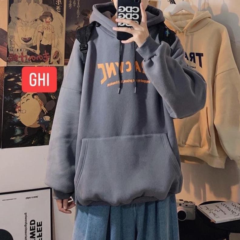 Áo Hoodie Form Rộng Chất Nỉ Lót Bông Dày Dặn In Dòng Chữ Tracync