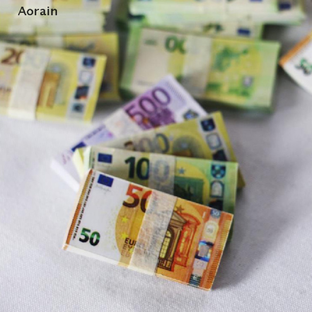 Set 200 Tờ Tiền Giấy 1 / 12 Dùng Trang Trí Nhà Búp Bê