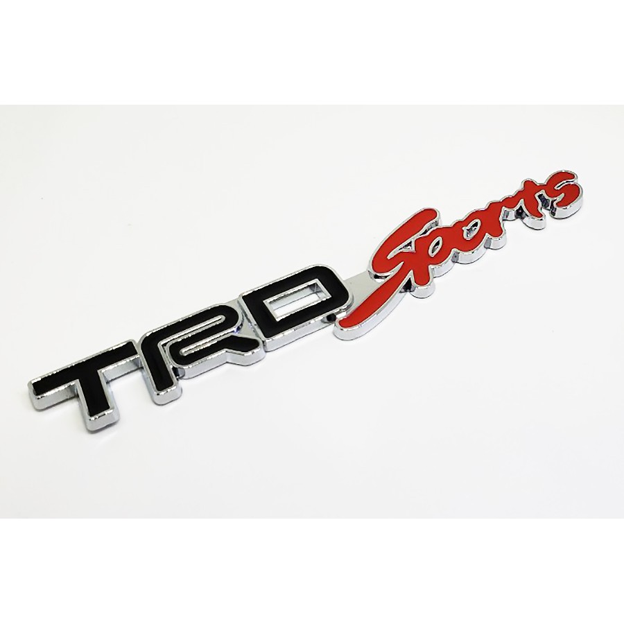 BỘ 2 TEM KIM LOẠI CHỬ TRD SPORT CHO XE OTO