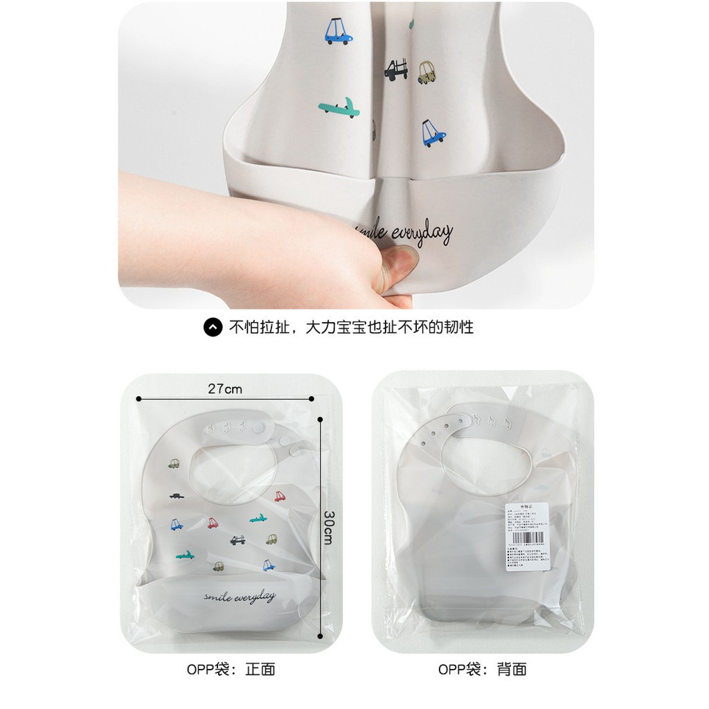 Yếm ăn bằng silicone chống thấm nước dành cho trẻ nhỏ