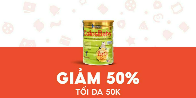 [Scan & Pay] - HANZO MART - Giảm 50K Sữa non ColosBaby 1+ 800g