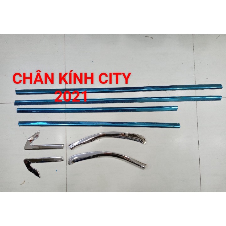 Nẹp Chân Kính Inox Cho Xe Honda City 2014 đến 2021 - 4 chi tiết