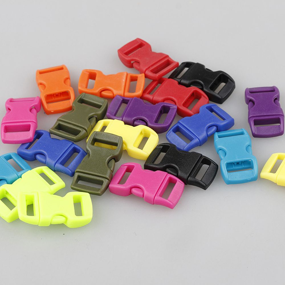 Bộ 10 khóa cài bằng nhựa nhiều màu 10mm cho dây đeo cổ chó cưng 3/8&quot;