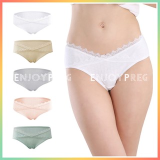 Quần Lót Bầu Cạp Chéo Ren EnjoyPreg Mềm Mịn Thoáng Mát cho mẹ bầu và sau sinh
