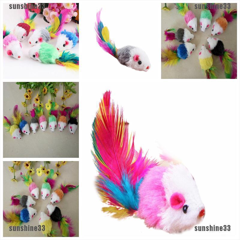 Đồ chơi chuột giả nhiều màu dễ thương cho mèo