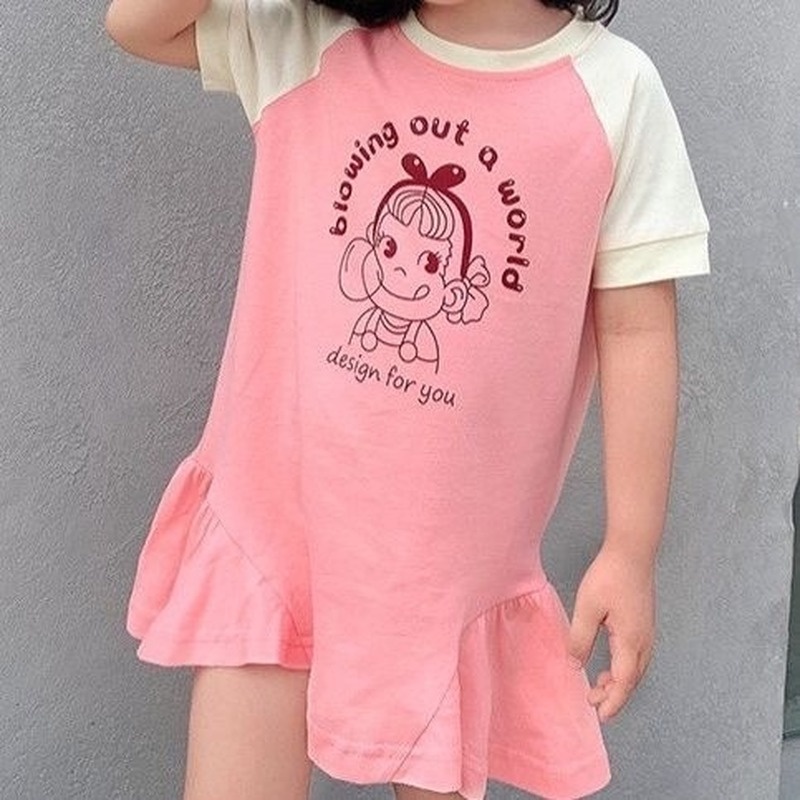 Đầm Công Chúa Chất Liệu Cotton Thời Trang Mùa Hè Mới Cho Bé Gái