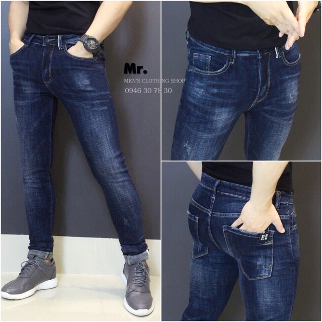 Quần jean nam xanh xước,đpẹ giá rẻ,quần bò TCS 29 | BigBuy360 - bigbuy360.vn