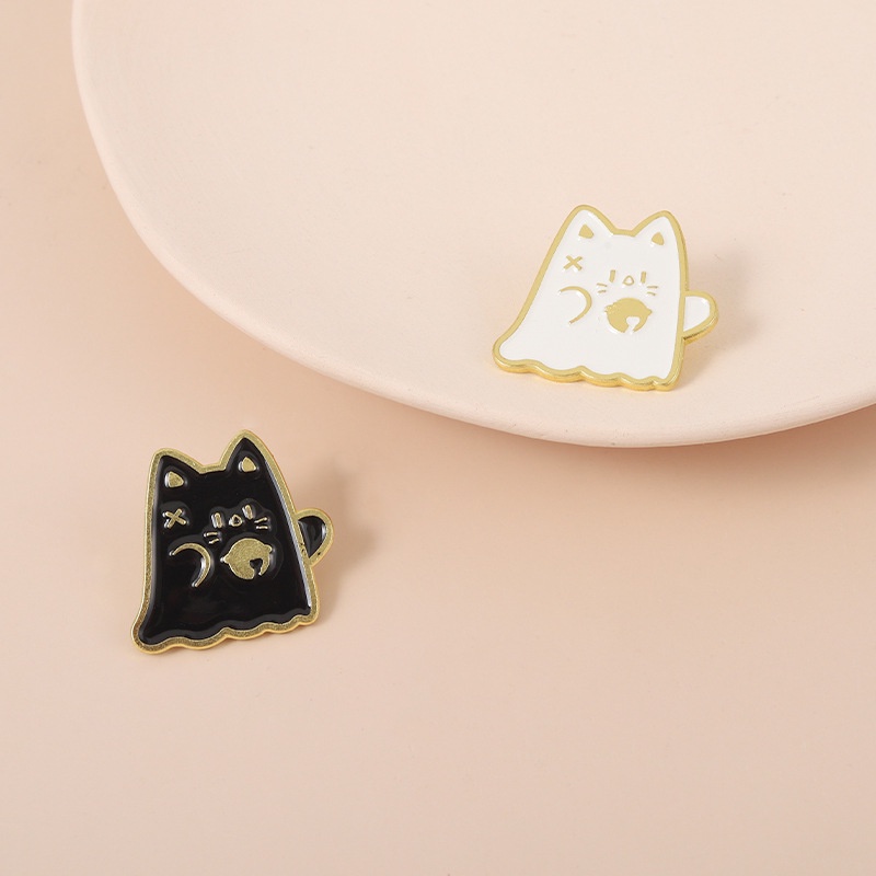 Ghim Cài Áo Hình Mèo Ma Quái Hoạt Hình Thời Trang Cho Nam Và Nữ