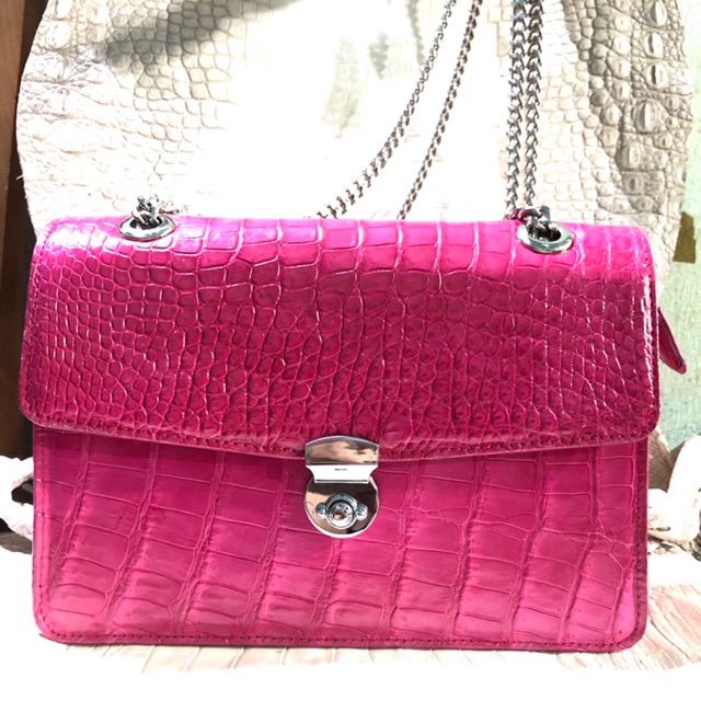 👜 Tủi xách nữ full da cá sấu cao cấp chính hiệu, Da bụng liền lạc. KHÔNG bán hàng dập vân cá sấu.