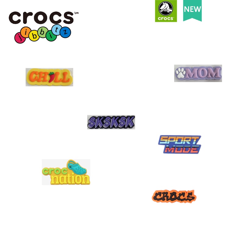 Kẹp Khóa Giày CROCS In Chữ Phù Hợp Cho Trang Trí