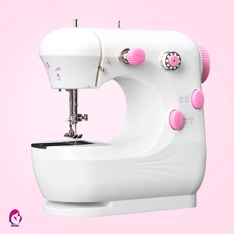 【Hàng mới về】 Mini Electric Sewing Machine Portable Household Beginner Tailors Crafting Mending Home
