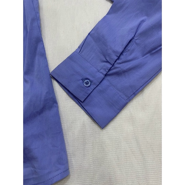 Áo sơ mi tay dài vải kate co giãn Nino.maxx xanh/ cafe  - Thanh lý vnxk