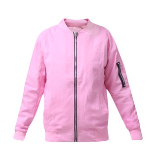 Áo khoác kaki bomber 2 lớp cao cấp-hồng