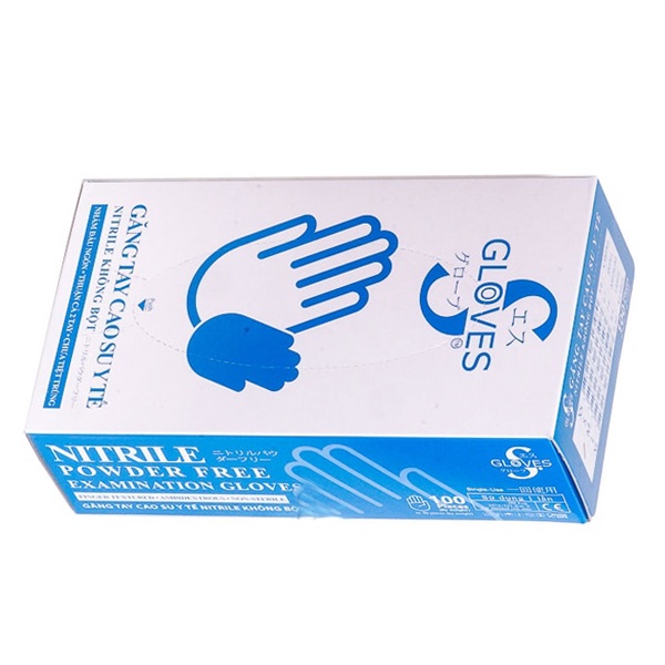 Găng tay y tế không bột màu đen | màu xanh hộp 100 cái