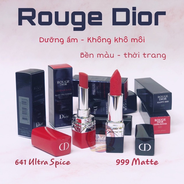 Son Dior 999 fullsize, Dior 641 full size hàng chính hãng