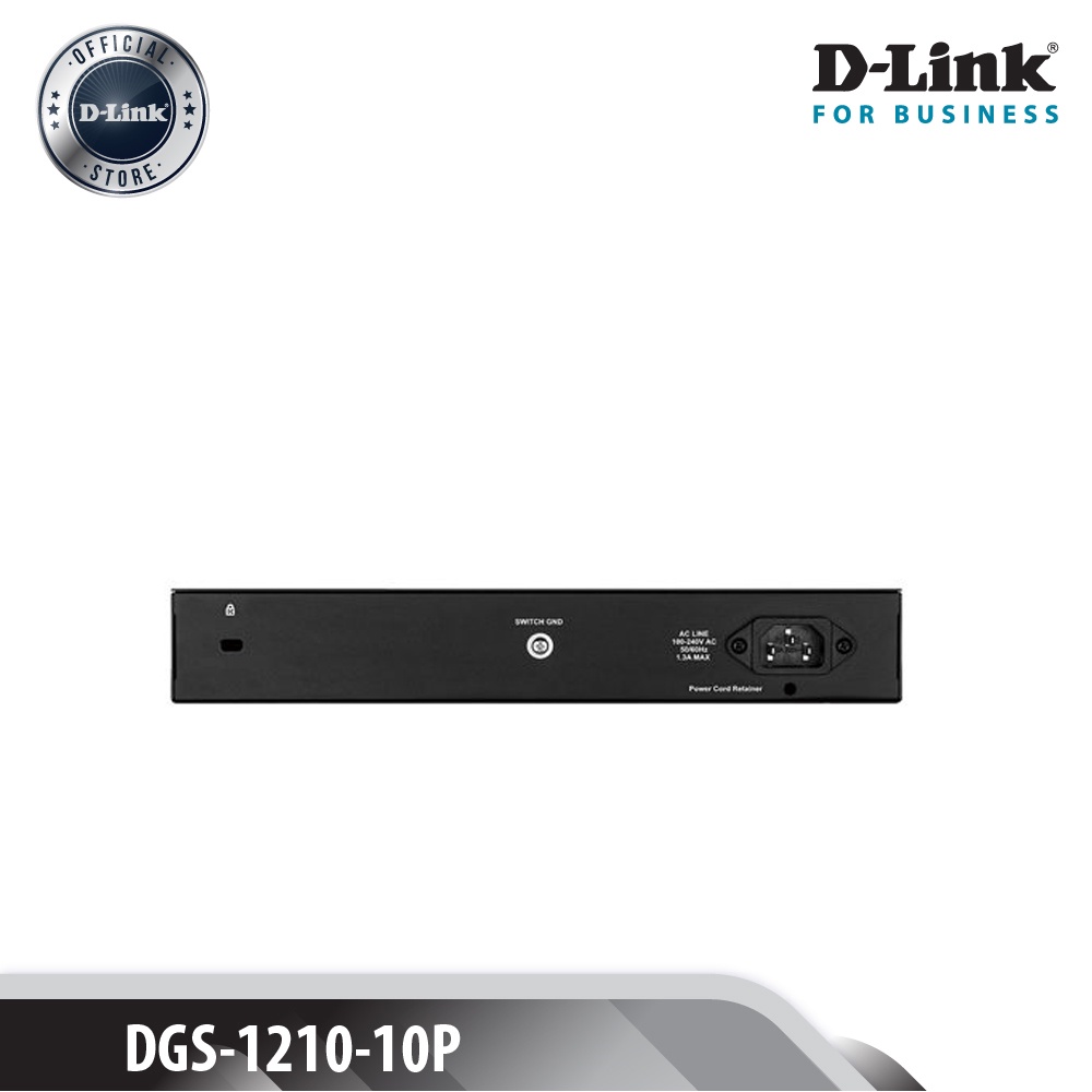 D-LINK DGS-1210-10P - Bộ chia cổng mạng có PoE 10 cổng 8 x 10/100/1000BASE-T PoE ports + 2 x Gigabit SFP ports