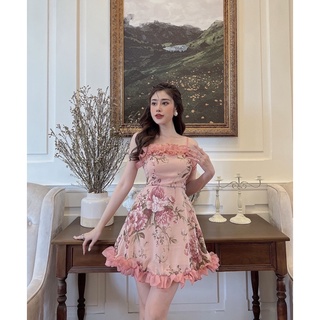 Đầm hoa hai dây phối bèo