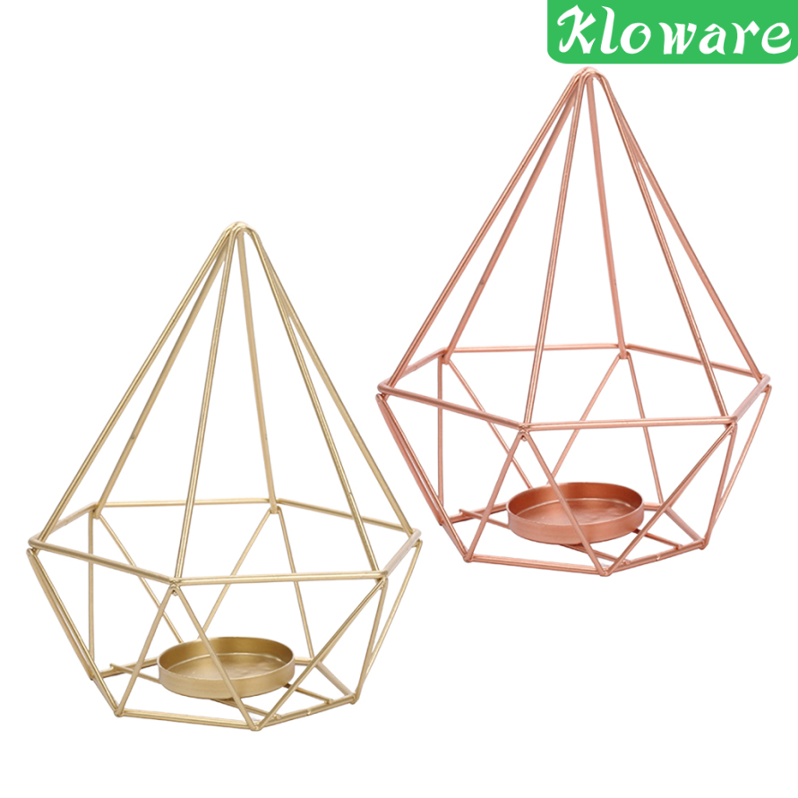 Giá Để Nến Bằng Sắt Kiểu Dáng Hình Học