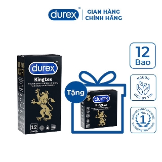 Bộ 1 hộp bao cao su durex kingtex + 1 hộp bao cao su kingtex
