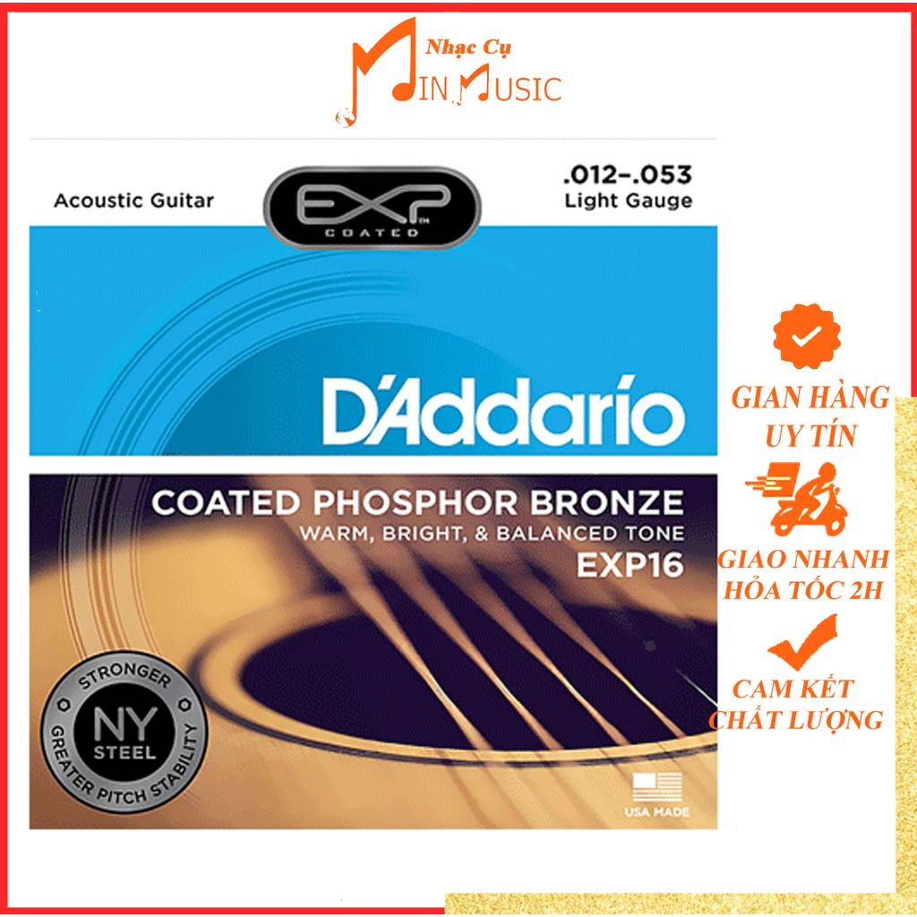 Dây Đàn Guitar Acoustic D'Addario EXP16 [Size 12]