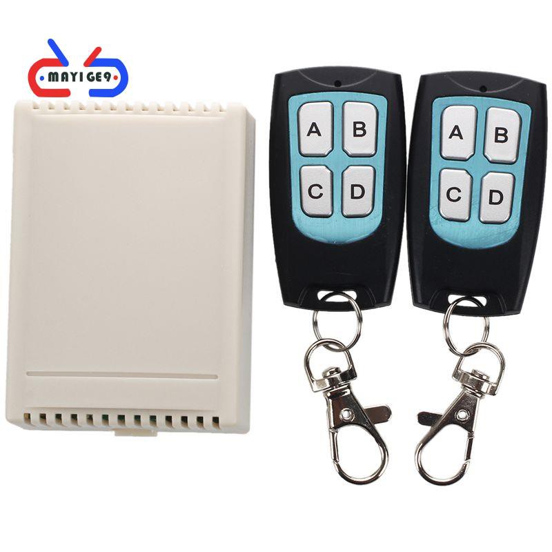 Bộ Công Tắc Điều Khiển Từ Xa Không Dây Dc 12v 4 Kênh 200m + 2 Đầu Nhận
