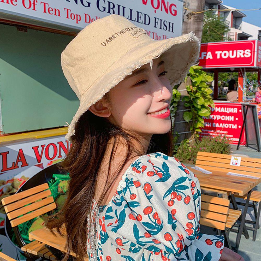 Nón Bucket Cotton Nhiều Màu Sắc Phong Cách Hàn Quốc Thời Trang Cho Nữ