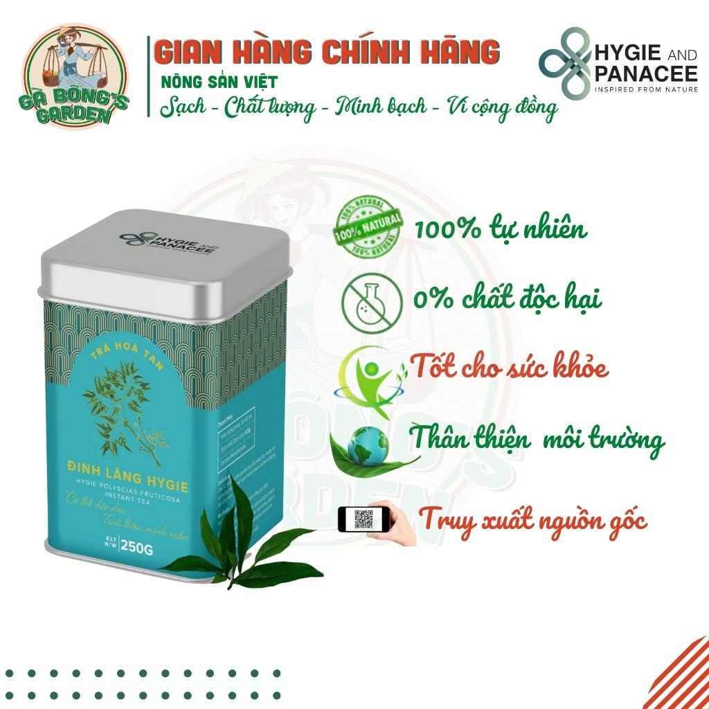 Trà Đinh Lăng Hòa Tan Hỗ Trợ Tăng Tuần Hoàn Não Trà HYGIE&amp;PANACEE Hộp  250g