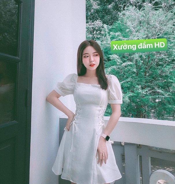 Đầm trắng xoè đan dây eo dự tiệc NA2 siêu xinh | BigBuy360 - bigbuy360.vn