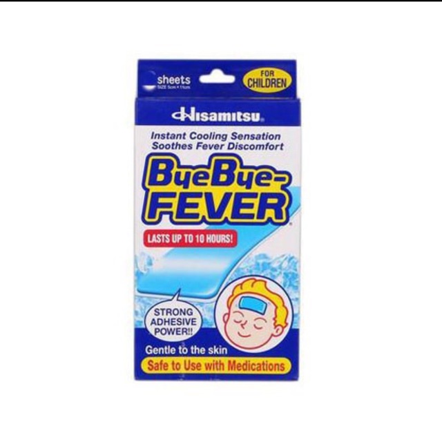 Miếng dán hạ sốt ,giảm đau Byebye-Fever Hisamitsu (Nhật Bản)