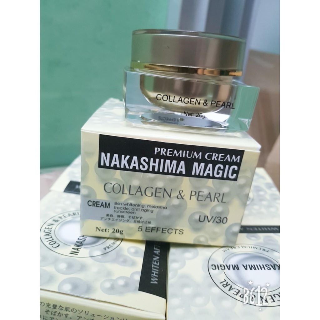 [Hàng công ty] Kem dưỡng trắng da 5 tác dụng NAKASHIMA Magic Collagen & Pearl- 20g