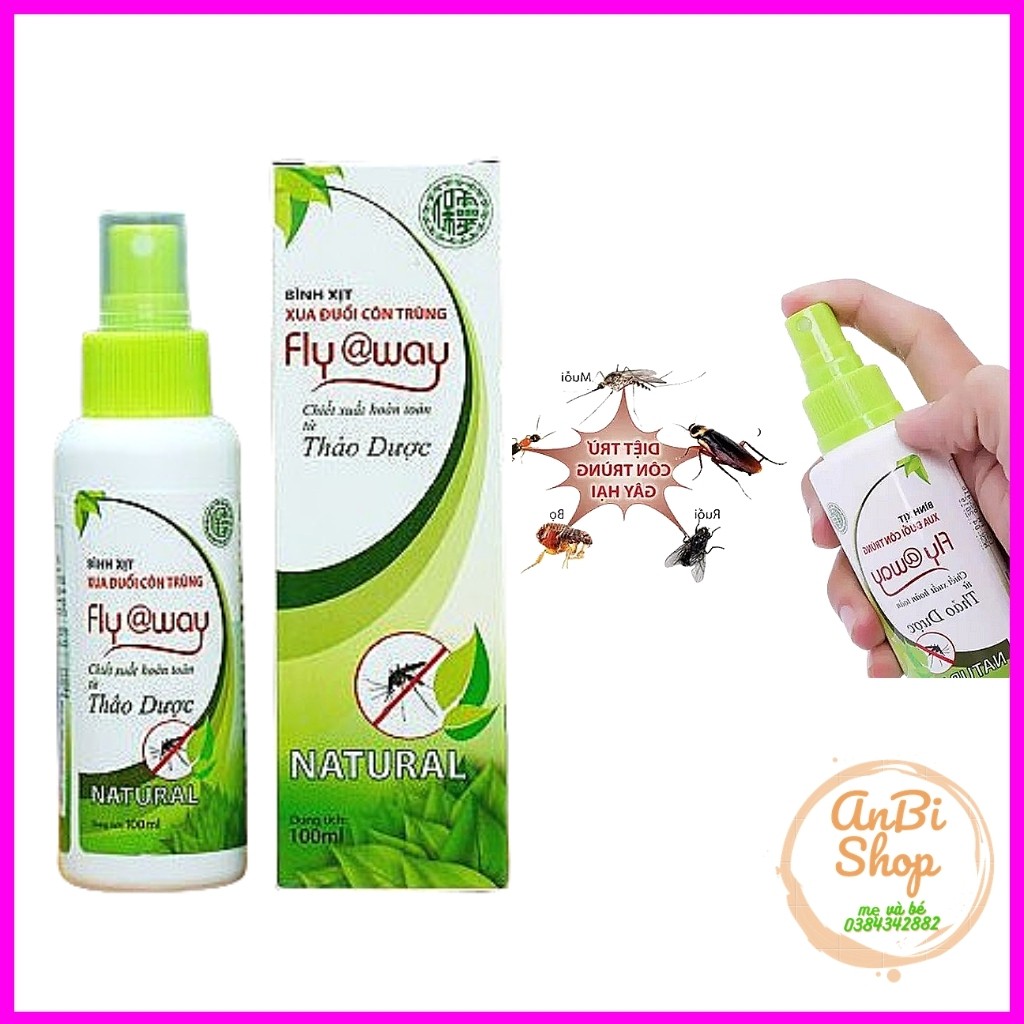 Xịt muỗi và côn trùng thảo dược FLY @WAY 100ml