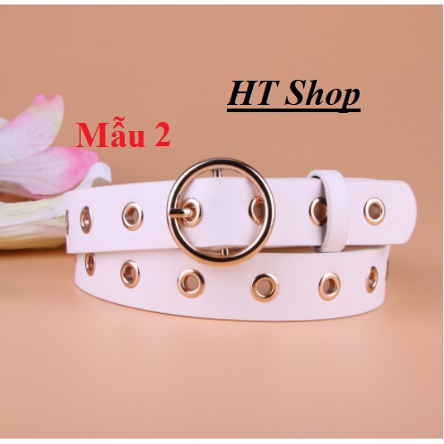 10 mẫu Thắt lưng nữ - lousia lỗ vàng 3cm