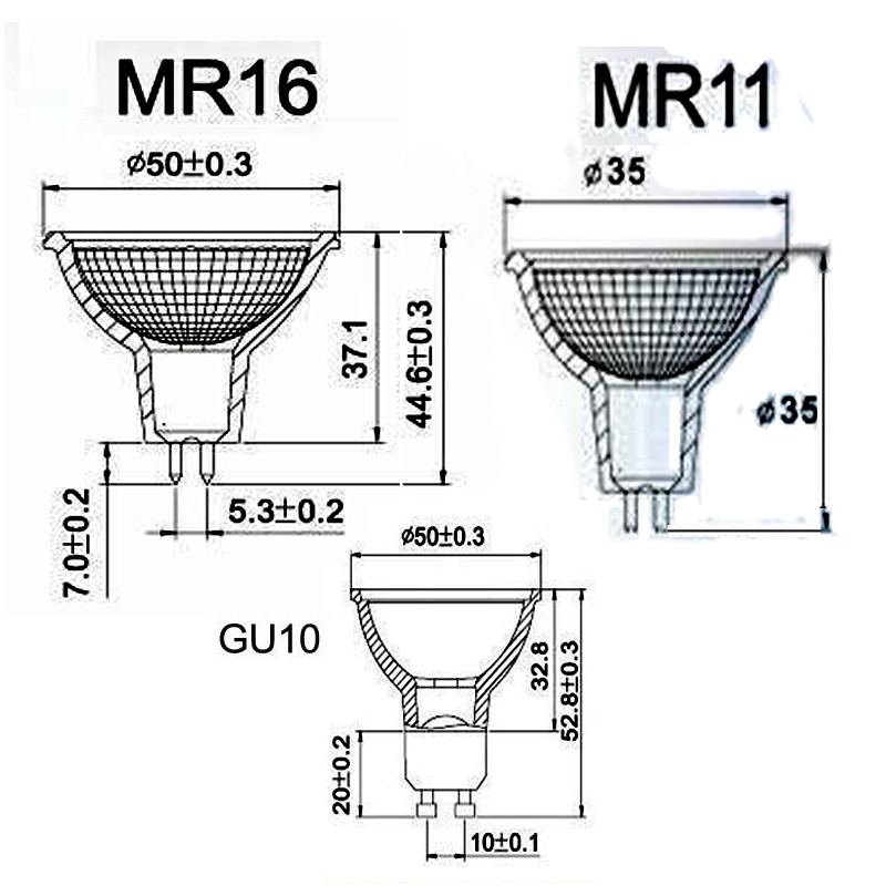 Bóng Đèn Led Mr11 Mr16 Gu5.3 Gu10 Ac 220v Ac / Dc 12v 3w 5w 7w Siêu Sáng