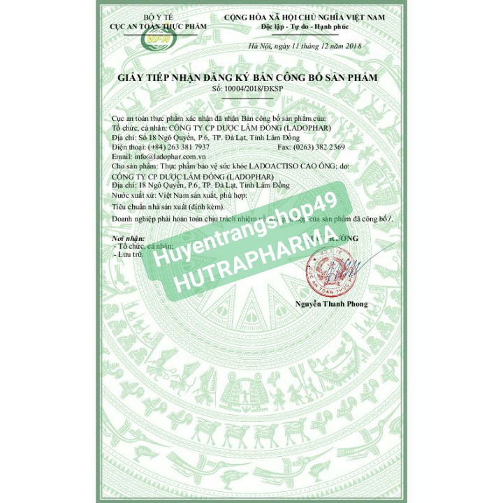 Cao Ống Uống Actiso Không Đường Ladophar | BigBuy360 - bigbuy360.vn