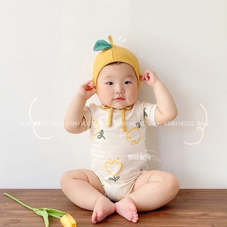 Set body Hàn Quốc kèm mũ xinh xắn cho bé yêu