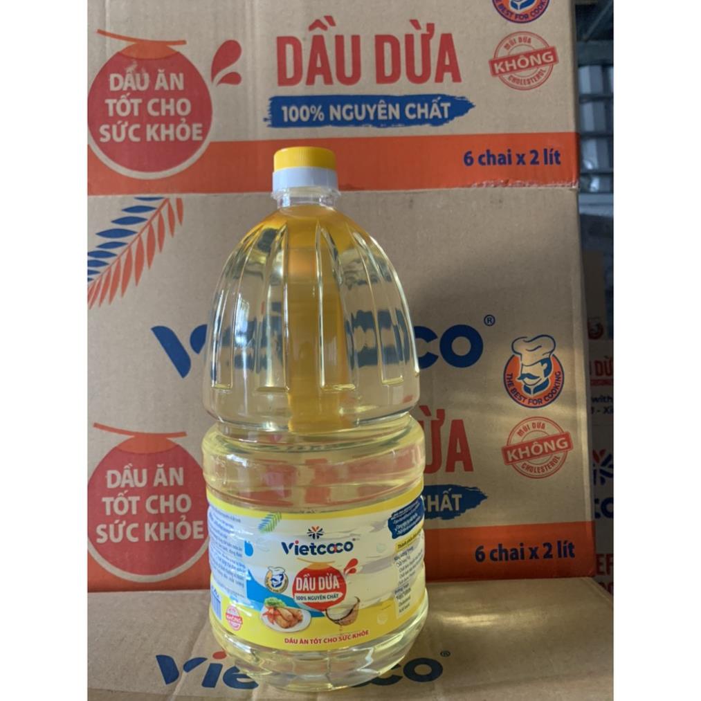 Chai 2 lit - Dầu Dừa Chiên Xào   Vietcoco 100% nguyên chất