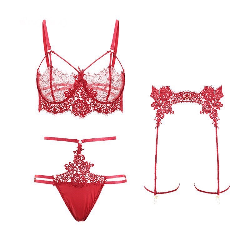 Bộ nội y kèm đai kẹp tất garter belt LG301