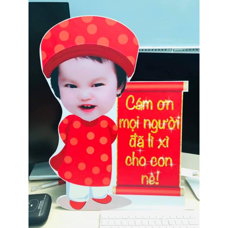 Chibi trang trí tiệc cao 80cm trang trí thôi nôi đầy tháng sinh nhật cho bé