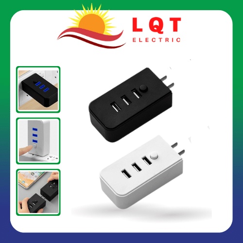 Cục sạc USB 5V-2A sạc nhanh 3 đầu USB tiện lợi an toàn