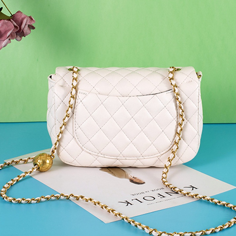 IELGY Túi đeo chéo nhỏ màu vàng kim cương có khóa