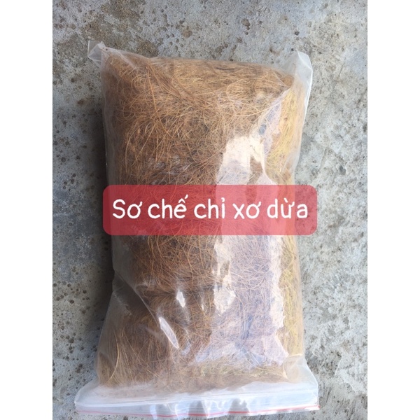 0,5-1,5kg Xơ dừa Bến Tre đã qua xử lí tách mụn và sấy khô | Xơ dừa ủ gốc cây | Xơ dừa dài ủ gốc lan | Xơ dừa trang trí