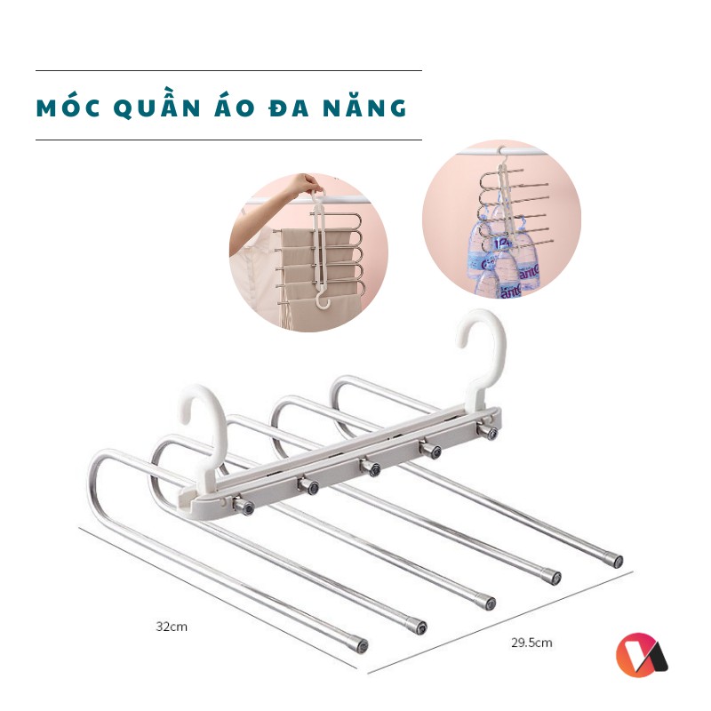 Móc treo quần tây đa năng thông minh, inox cao cấp  - siêu tiết kiệm diện tích - hàng hót dành cho mọi nhà