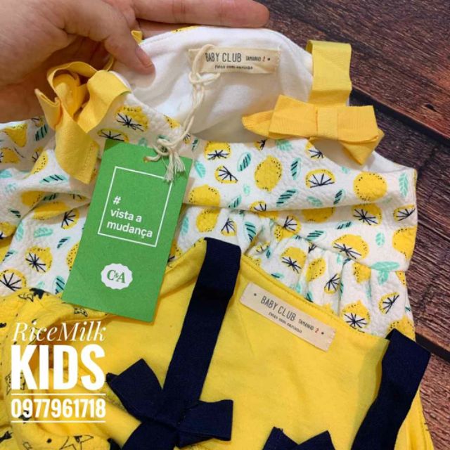 Váy Đầm hai dây bé gái babyclub xuất dư xịn