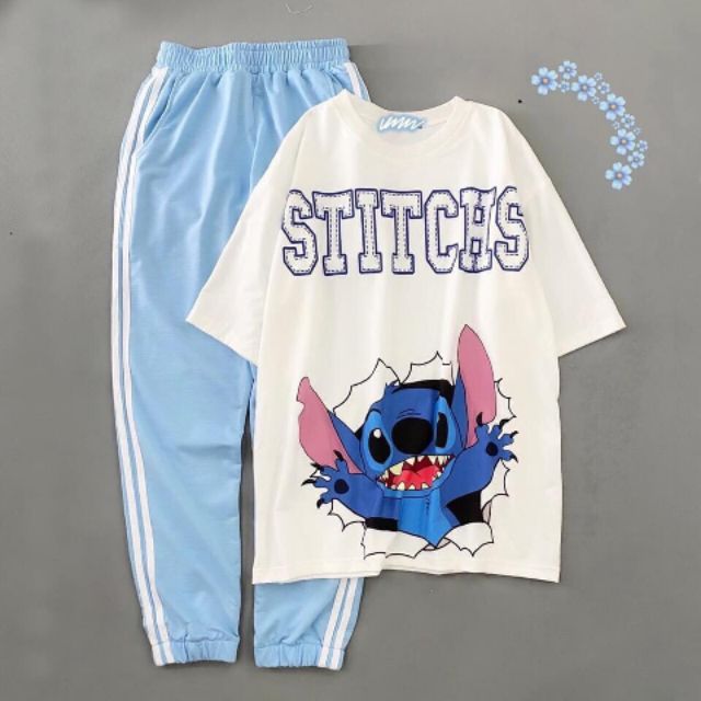 ÁO THUN TAY LỠ STITCHS