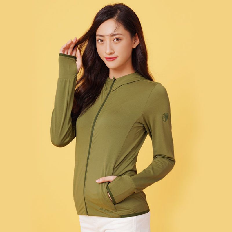 Áo khoác nữ chống tia UV Lime Orange AlRun Air Hoodie 2 LO19707101-DGR
