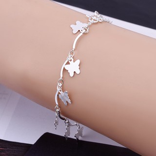 Lắc tay bạc cao cấp hình bướm